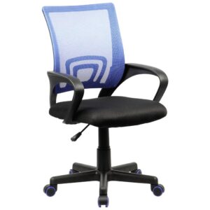 Otočná Židle Tinos Černo-Modrá